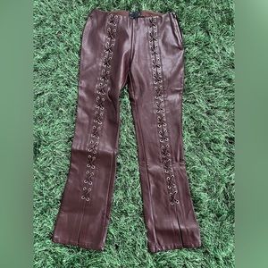 Cross leather red pants: never worn. Size small